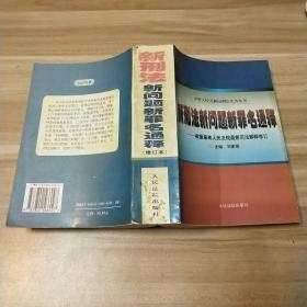 新刑法新问题新罪名通释 : 根据全国人大常委会刑法修正案和“两高”最新司法解释编写