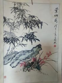 王周敏书画作品–兰竹图