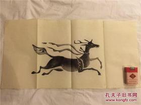 早期首都图书馆制作画像砖拓本《天马》