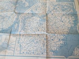 最新支那詳細大地図  背面为主要城市的城市地图    日文原版    　54×79cm 彩色地图   当时的中国政治版图