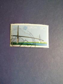 外国邮票   德国邮票 1987年 欧罗巴-桥梁 
（信销票）