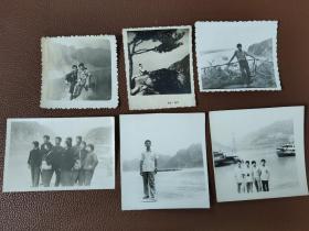 老照片：在长江三峡水域中各个景点拍摄的黑白照片    共有6张合售    文件盒七
