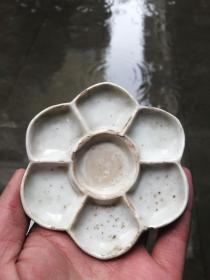 清末调色盘，支钉烧