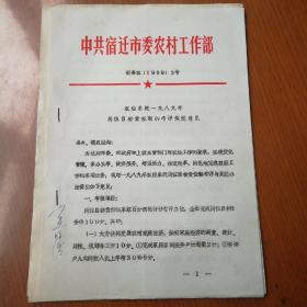 宿迁市农经系统1989年岗位目标责任制考评奖惩意见（5页）