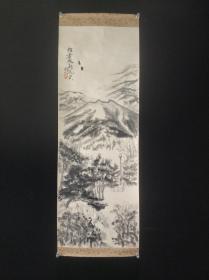 清末民国 南宗（钤印：南宗）  绘 水墨画“伯耆大山风景”一幅