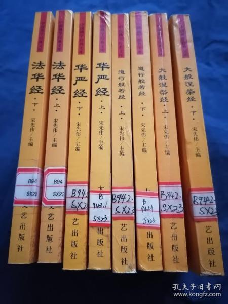 大般涅槃经（上、下）、道行般若经（上下）、法华经（上下）、华严经（上下） 共计8册合售——中国佛学经典文库