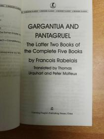 Gargantua and Pantagruel 巨人传（五卷之后二卷）（英文版）