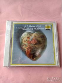 正版未拆封西德DG原版CD，《Ich Liebe Dich，德语“我爱你”》。弗里茨•翁德里希(Fritz Wunderlich1930-1966)演唱，他是德语国家地区最著名的男高音歌唱家,被誉为史上最伟大的莫扎特男高音。曲目涵盖舒伯特、舒曼、贝多芬等大师的经典浪漫歌曲。