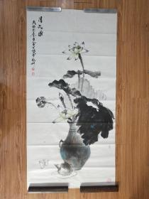 著名左笔画家中国美协会员河南省美协花鸟画艺委会副主任 焦全才 先生《清品图》精品