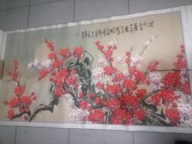 王松清（梅花）。190厘米X96厘米