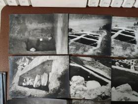 老照片：考古研究员们发掘古墓的珍贵照片   共20张合售   文件盒七