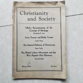 1940年英文原版Christianity  and  Society(基督教与社会)