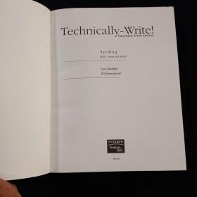 TECHNICALLY-WRITE！CANADIAN SIXTH EDITION【 技术上来说-写】