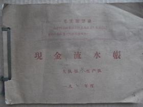 1971年张李屯三队现金流水账一本 约四十多张 部分已填写