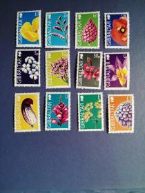 外国邮票  直布罗陀邮票   2004 年野生花卉 12 枚  （无邮戳新票)