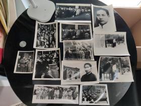 老照片：毛泽东同志在各个时期事件当中的珍贵新闻照片    照片尺寸不一   共12张合售      黑白照片箱 0004