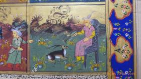 PERSIAN PAINTING ON URDU HISTORY MANUSCRIPT  波斯细密画