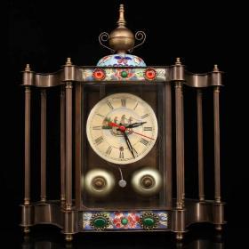 乡下收的珍藏欧式座钟桌面客厅钟表摆件