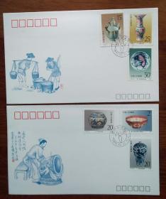 T166景德镇瓷器特种邮票首日封（全2枚）