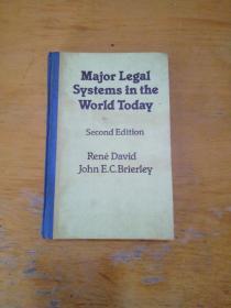 Major Legal Systems in the World Today（英文版 -16开 精装）1980年代 内地翻印本※ [《当代世界主要法律制度：法律比较研究导论 第二版》 -An Introduction to the Comparative Study of Law -西方法学思想、政治学 研究文献]