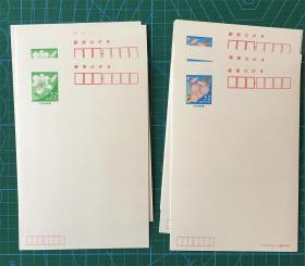 日本邮资明信片樱花等全新2种合售
