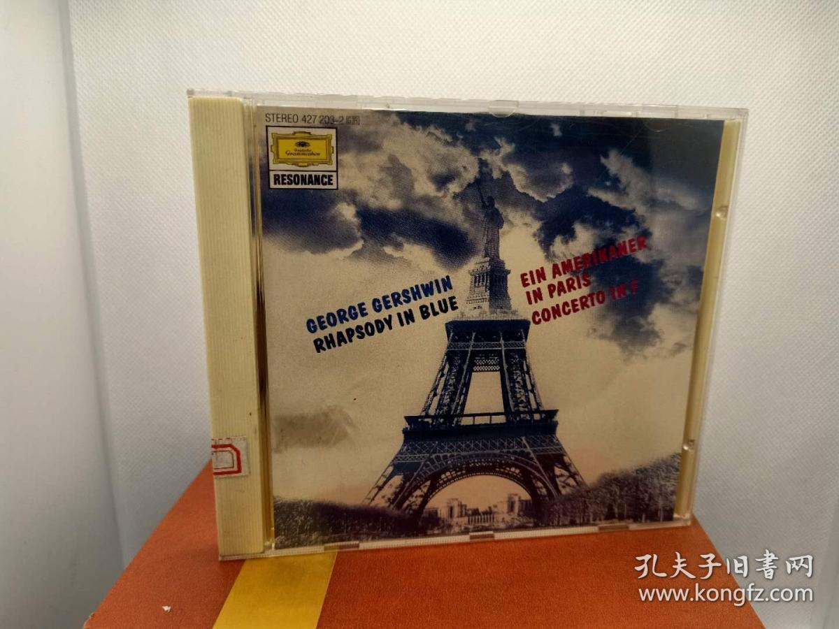 外版CD，格什文 《蓝色狂想曲》《一个美国人在巴黎》《波育与贝丝》伦敦爱乐乐团演奏。音乐圣经推荐版本。DG满银圈西德首版，编号：427 203-2。