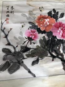 王启桓 牡丹花一幅