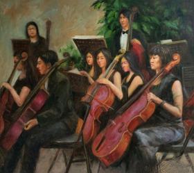 油画大提琴乐团