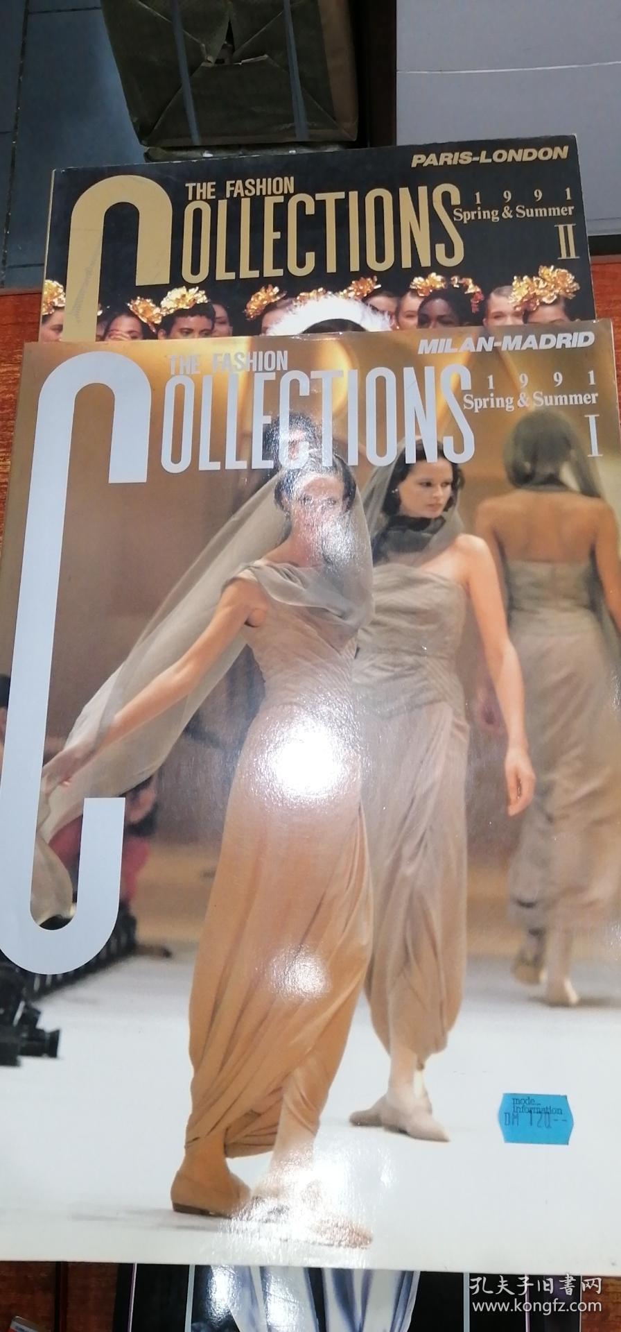 THE FASHION COLLECTIONS 1991SPRING&SUMMER MILAN-MADRID 1.2二册合售