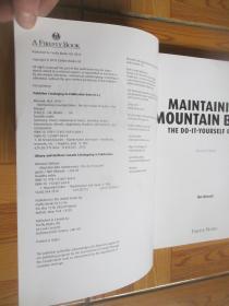 Maintaining Mountain Bikes: The Do-IT YOURSELF GUIDE （Revised Edition)  大16开