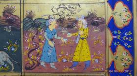 PERSIAN PAINTING ON URDU HISTORY MANUSCRIPT  波斯细密画