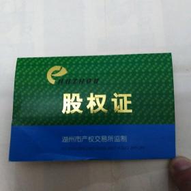 湖州中大运输有限公司股权证