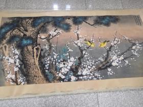 关兆卿画梅一幅  画心 （95X200CM）已装裱