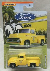 现货Matchbox 全新带包装汽车玩具2019 MATCHBOX YELLOW 1956 FORD F100 PICKUP, THEMED MOON EQUIPMENT CO. 福特皮卡