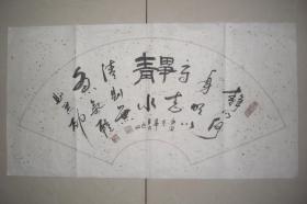 卢应明 书法作品 . 扇面（规格：62CM*33CM）