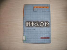 刑事法总论——中国刑事法学研究丛书