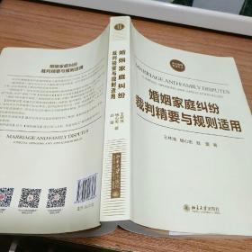 法官裁判智慧丛书：婚姻家庭纠纷裁判精要与规则适用