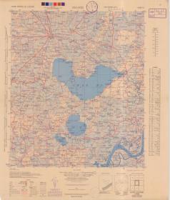 1945年《合肥庐江无为巢湖老地图》（原图高清复制），图题为《合肥》图中包含合肥、庐江县、无为县市、巢县巢湖市。1945年美军测绘军图，比例尺二十五分之一，测绘准确。英中两种地名标记。合肥、庐江、无为、巢湖地理地名历史变迁重要史料。此图种非常少。裱框后，风貌佳。