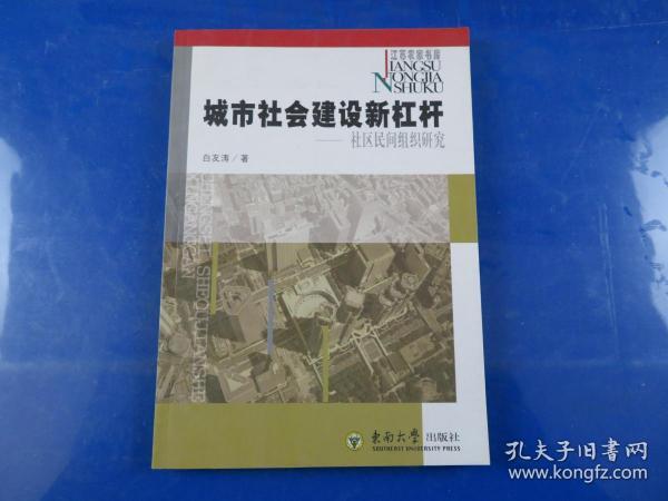 城市社会建设新杠杆:社区民间组织研究