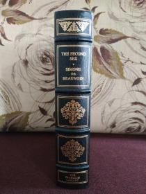 【法国存在主义作家、女权运动创始人之一 萨特的终生伴侣 西蒙娜•德•波伏娃（Simone De Beauvoir） 亲笔签名 经典代表作《The Second Sex》（《第二性》）1979年美国富兰克林图书馆出版社限量签名英文版，皮面竹节精装，书口三面刷金，装帧豪华。附赠上海译文出版社全新正版塑封中文版波伏娃代表作《第二性》I、II两册全。本店尚有其终身伴侣萨特的限量签名本。