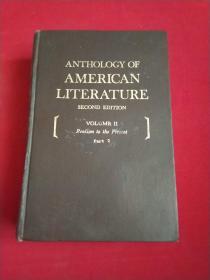 ANTHOLOG OF AMERICAN LITERATURE〈美国文学选集，第二卷，布面精装，1974年出版。〉