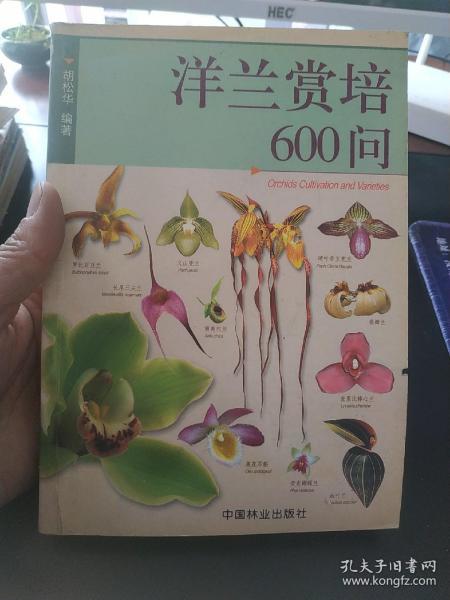 洋兰赏培600问【书的翻页处有锯痕，不影响使用】