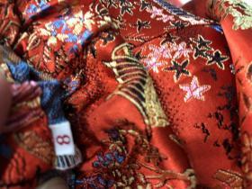 七八十年代创汇出口绸缎喜庆吉祥手工中国结纽扣国粹唐装童装套装