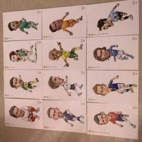 2014年巴西世界杯一套36张足球球星明信片打包出售