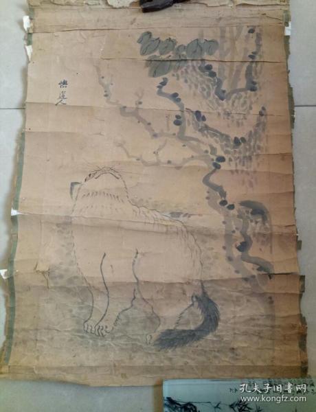 清代懊道人款花鸟