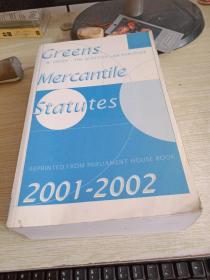 GREENS  MERCANTILE  STATUTES2001---2002