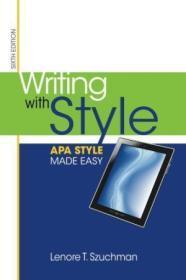 Writing With Style: Apa Style Made Easy写作风格:Apa风格使写作变得简单