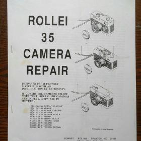 禄来旁轴相机修理手册 ROLLEI 35 CAMERA REPAIR