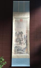 顺丰包邮【明 仇英 仙山楼阁图】日本二玄社1980年复制 山水画原装挂轴 台北故宫博物院藏 装饰临摹研究礼物佳选