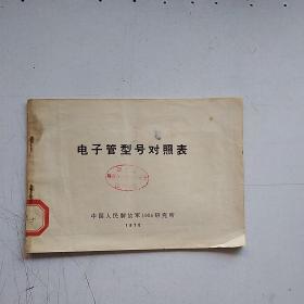 电子管型号对照表
